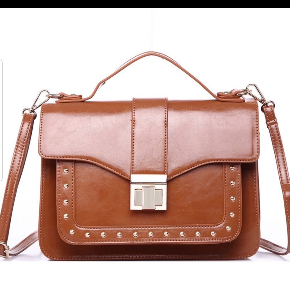 Oralee Structured Crossbody in Brown